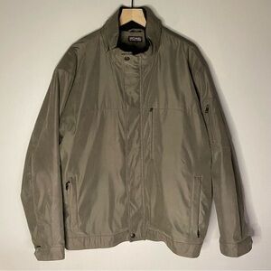 Michael Kors Jacket Coat Green brown Water Resistant Bomber Mens Size XL